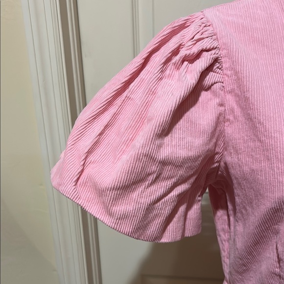 TCEC Pink Fit to Flare Mini Dress with Puff Sleeves. Size Large may run small. - Picture 6 of 15